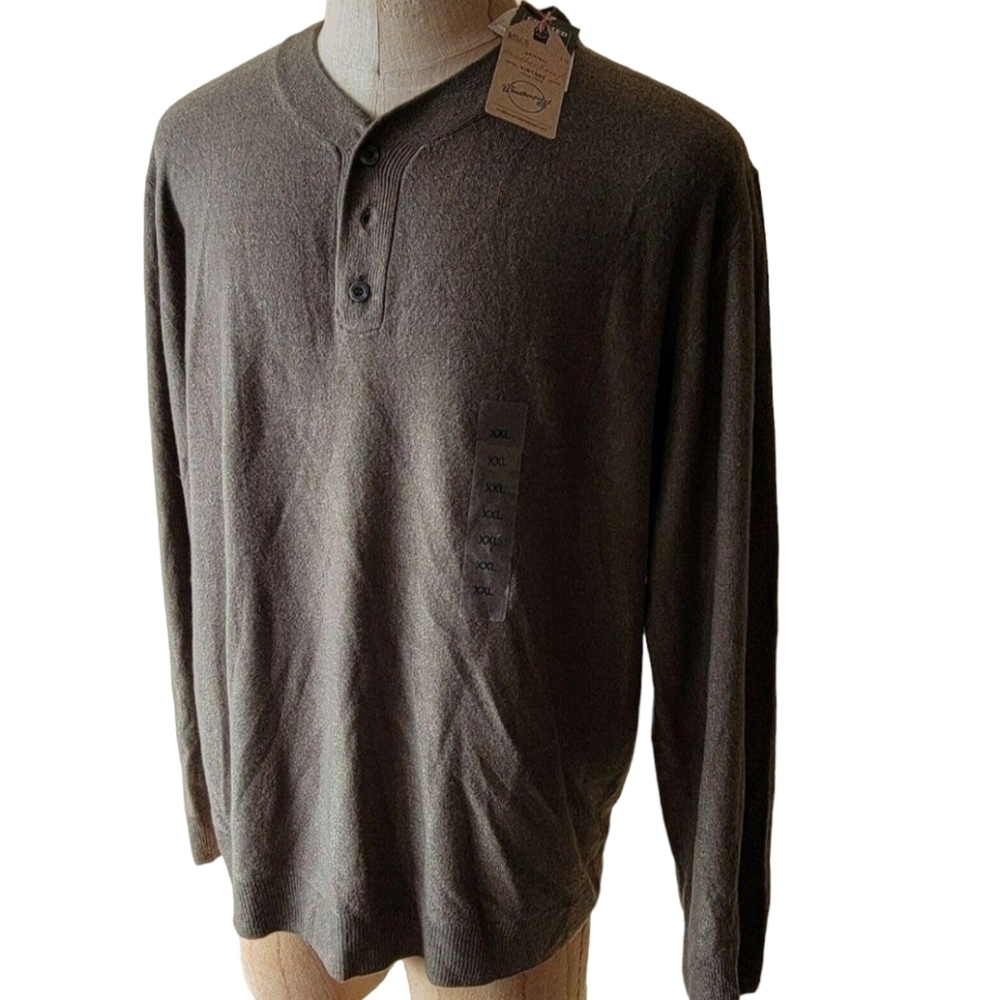 WEATHERPROOF Henley Sweater. Size XXL